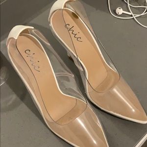 Clear heels